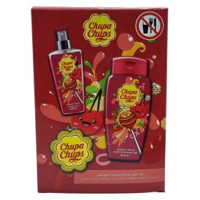   CHUPA CHUPS Ajandekcsomag 3PC(Tusfürdő 300ml, Testpermet 100ml,Fürdőszivacs)