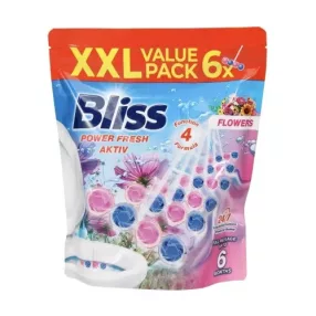 BLISS WC Frissítő Golyó 6x50g XXL Pack Flower