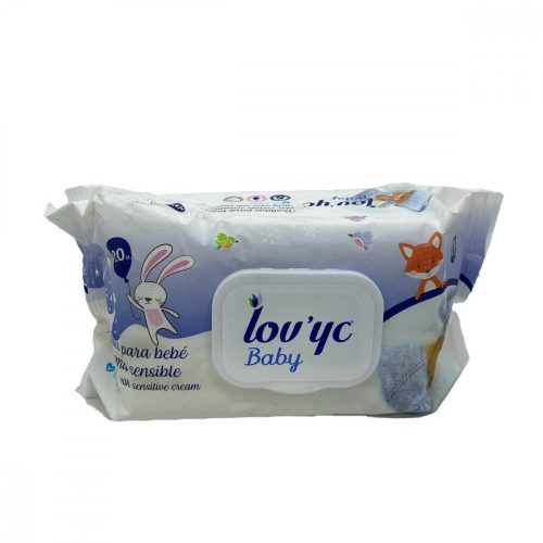 LOV'YC Nedves Törlökendö 120db Baby Sensitive Cream