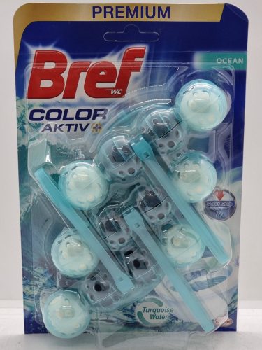 BREF WC Frissítő Golyó 3x50g Color Active+ OCEAN, TURQUOISE WATER